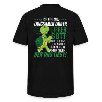 Langsamer Läufer Schildkröte laufen Joggen Lachen - Männer-T-Shirt mit V-Ausschnitt - Schwarz - Hinten - AI Model Male 185 light (185cm)