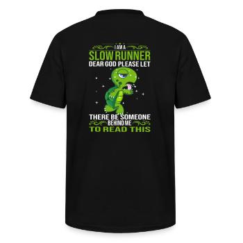 Turtle I'm a Slow Runner Marathon - Men's V-Neck T-Shirt - black - Back - AI Model Male 185 light (185cm)