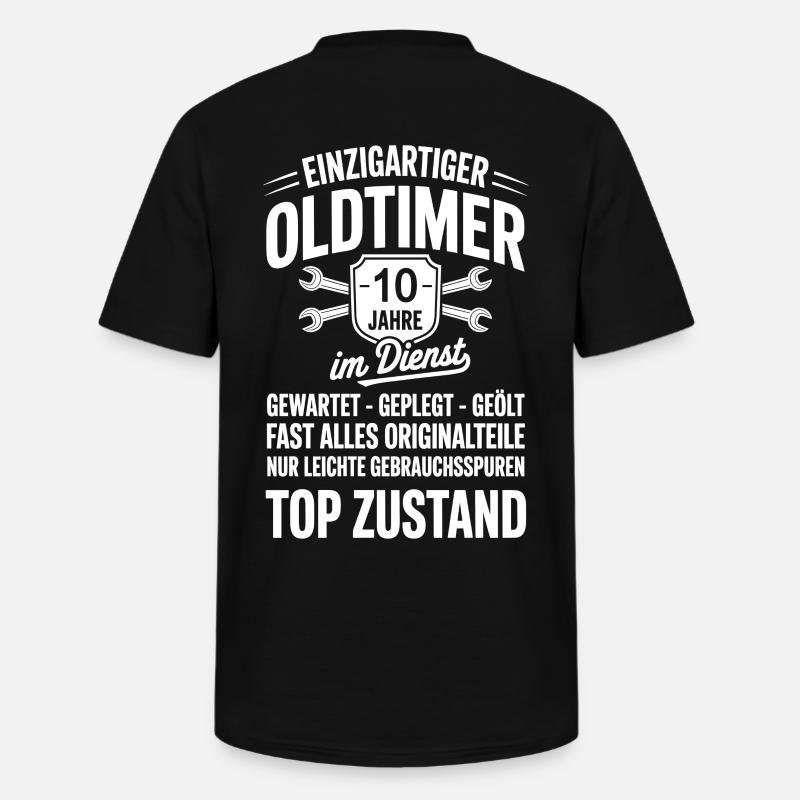 bester Mitarbeiter - Oldtimer Mechaniker - Männer-T-Shirt mit V-Ausschnitt - Schwarz