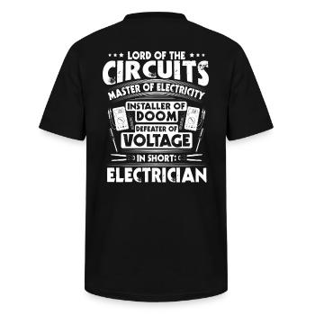 Elektricien technicus elektricien elektricien - Klassiek mannen T-shirt met V-hals - zwart - Achter - AI Model Male 185 light (185cm)