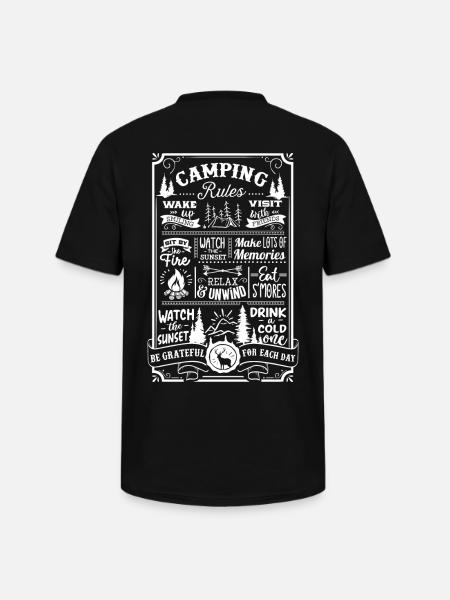 Camping Rules - Männer-T-Shirt mit V-Ausschnitt - Schwarz