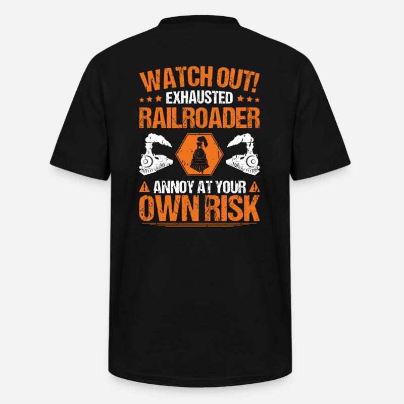 Eisenbahner Triebfahrzeugführer Railroader - Männer-T-Shirt mit V-Ausschnitt - Schwarz