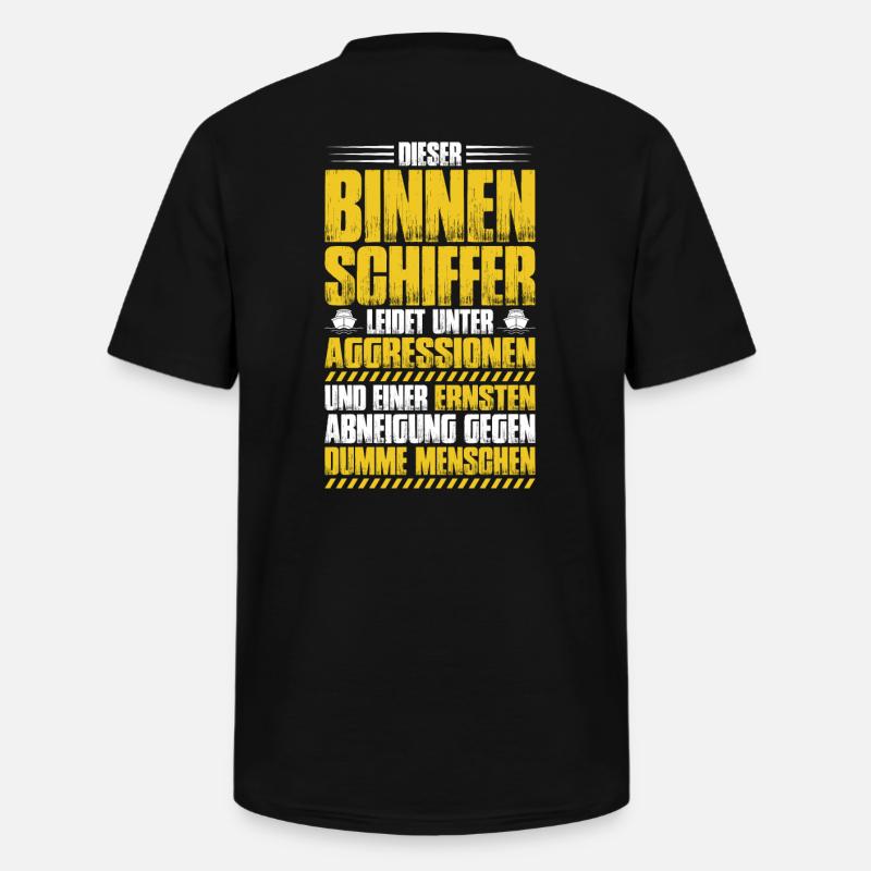 Binnenschiffer Binnenschifffahrt Binnenschiff - Männer-T-Shirt mit V-Ausschnitt - Schwarz