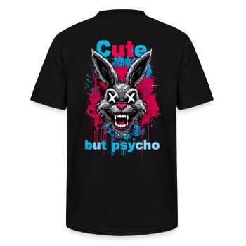 Lapin mignon mais psychopathe - T-shirt col V Homme - noir - Dos - AI Model Male 185 light (185cm)