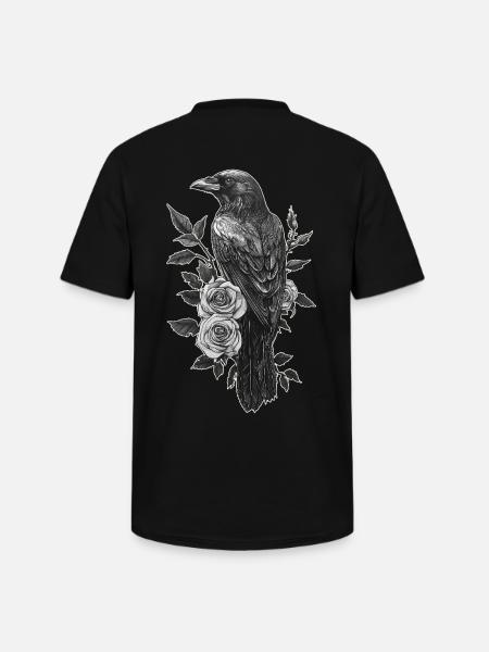 Raven - Men's V-Neck T-Shirt - black
