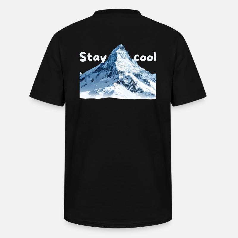 Berglandschaft Stay Cool - Männer-T-Shirt mit V-Ausschnitt - Schwarz