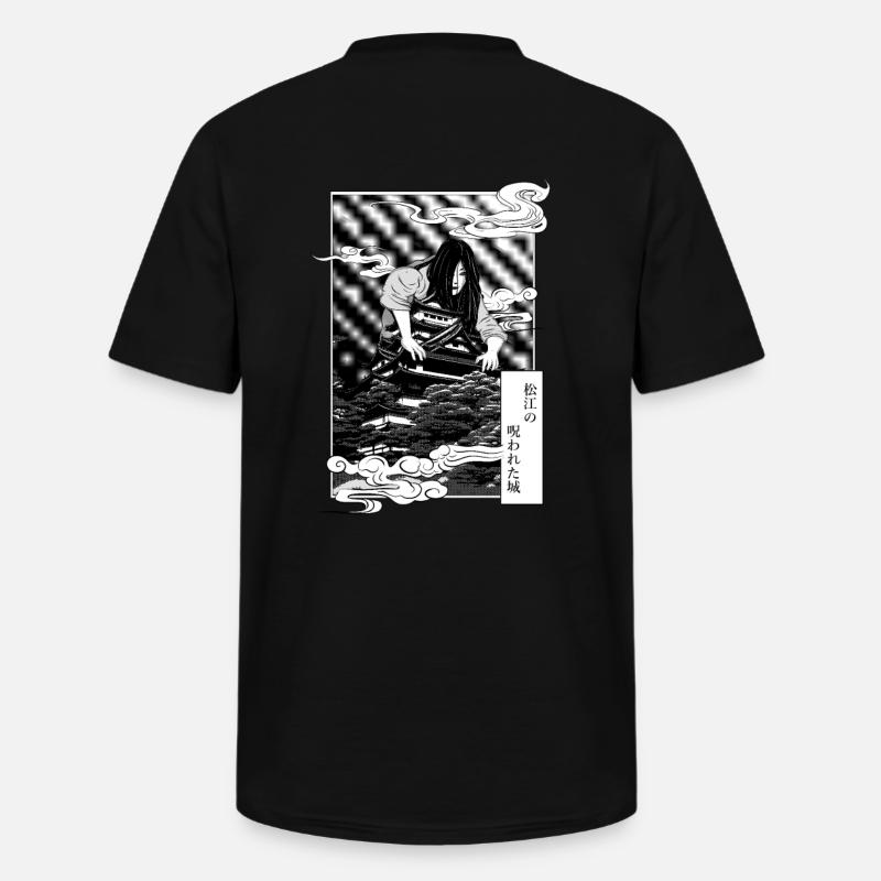 Geist der Burg Matsue - Männer-T-Shirt mit V-Ausschnitt - Schwarz