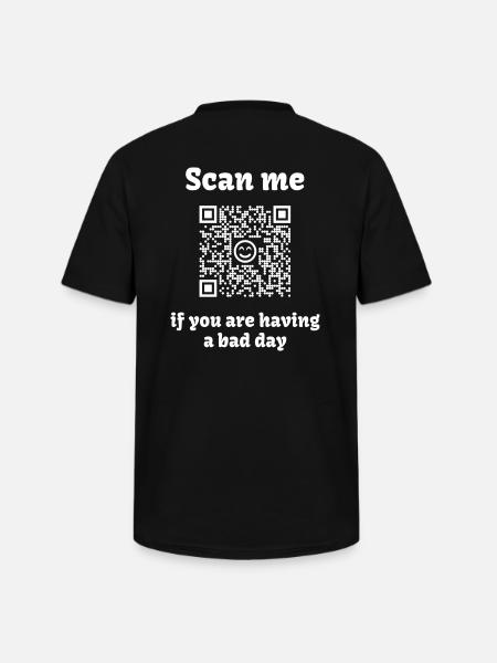 QR-Code mit liebevoller Botschaft - Männer-T-Shirt mit V-Ausschnitt - Schwarz