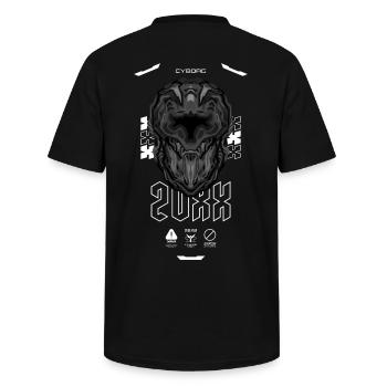 Cyborg 20XX - Men's V-Neck T-Shirt - black - Back - AI Model Male 185 light (185cm)