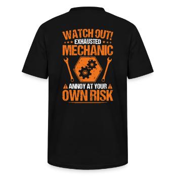Tournevis mécanique mécanicien mécanicien - T-shirt col V Homme - noir - Dos - AI Model Male 185 light (185cm)