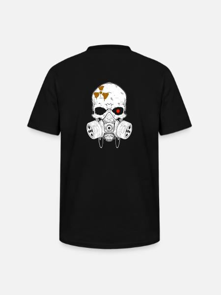 Irradiated skull - Men's V-Neck T-Shirt - black