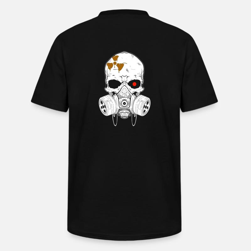 Verstrahlter Schädel - Männer-T-Shirt mit V-Ausschnitt - Schwarz