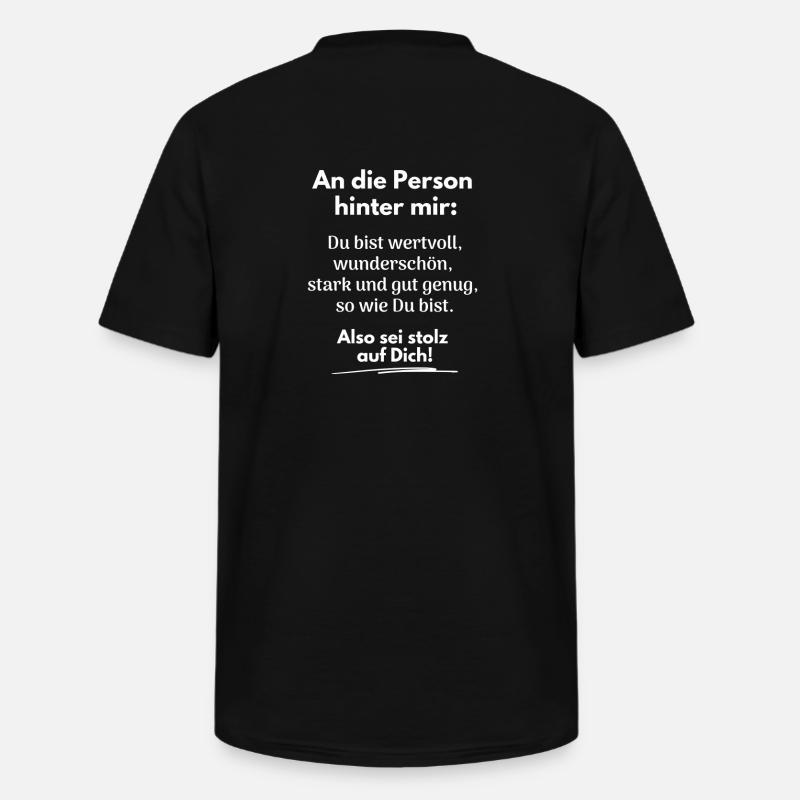 Du bist gut genug! - Männer-T-Shirt mit V-Ausschnitt - Schwarz