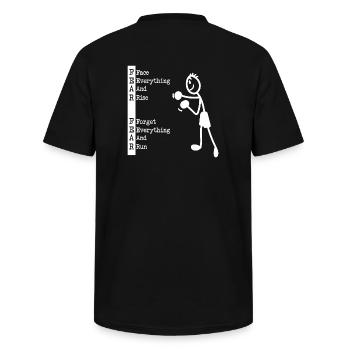 Stick Figure Boxer Fighting Spirit Positive Strength - Men's V-Neck T-Shirt - black - Back - AI Model Male 185 light (185cm)