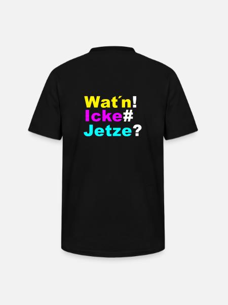 Wat'n ick jetze - Men's V-Neck T-Shirt - black