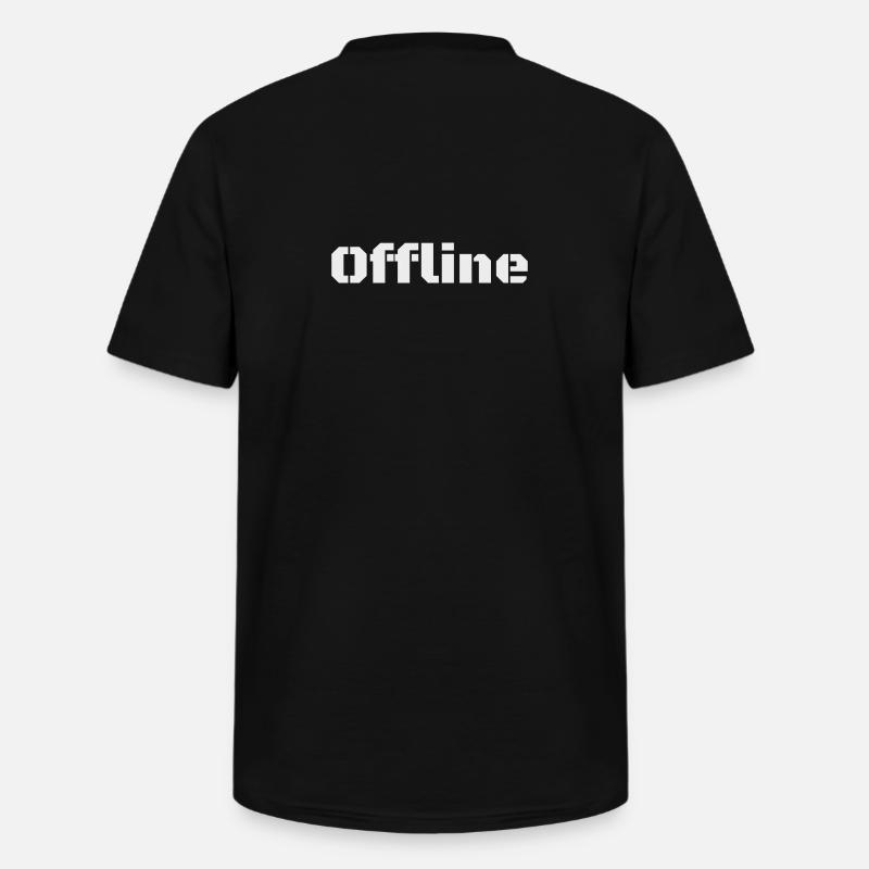Offline - Männer-T-Shirt mit V-Ausschnitt - Schwarz