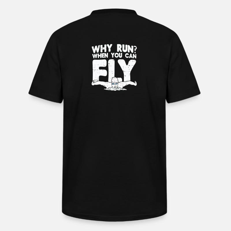 Schwimmen Schwimmer Geschenk - Männer-T-Shirt mit V-Ausschnitt - Schwarz