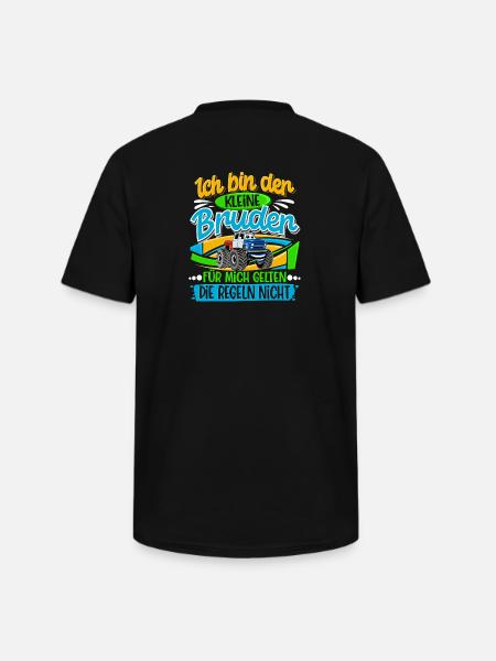 Kleiner Bruder Monstertruck - Männer-T-Shirt mit V-Ausschnitt - Schwarz