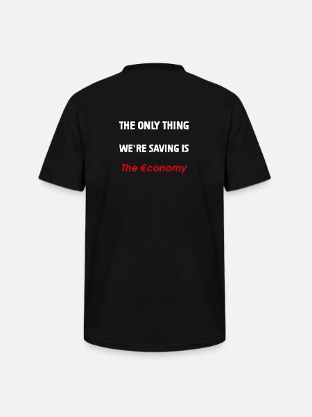 Saving the Economy - Men's V-Neck T-Shirt - black