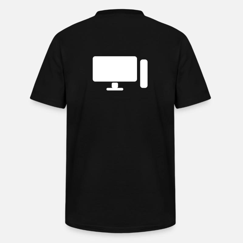 Minimal PC Setup Icon – Gamer Design - Männer-T-Shirt mit V-Ausschnitt - Schwarz