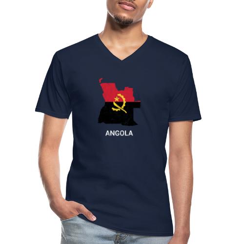 Angola (Ngola) country map & flag - Men's V-Neck T-Shirt