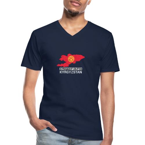 Straight Outta Kyrgyzstan country map - Men's V-Neck T-Shirt