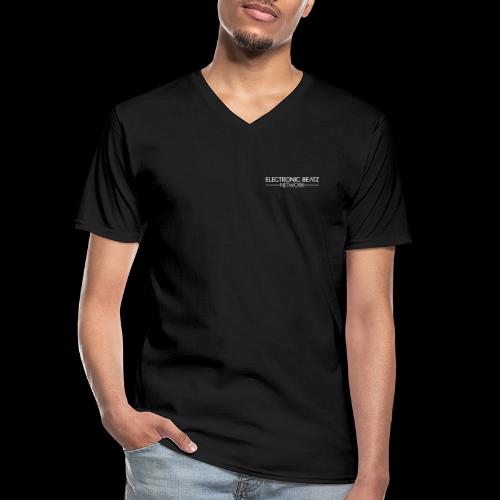 Electronic Beatz Network (snow) - Klassisches Männer-T-Shirt mit V-Ausschnitt