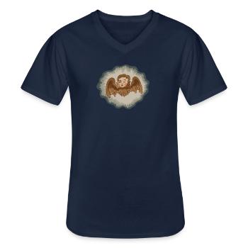 Hedesundaängel - Männer-T-Shirt mit V-Ausschnitt - Navy - Vorne - AI Model Male 178 dark (178cm)
