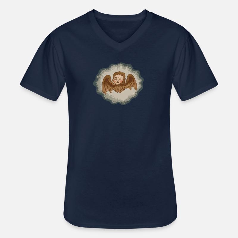 Hedesundaängel - Männer-T-Shirt mit V-Ausschnitt - Navy