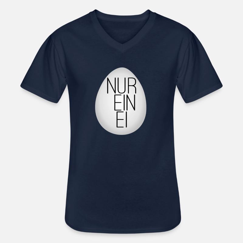 Nur ein Ei - Männer-T-Shirt mit V-Ausschnitt - Navy