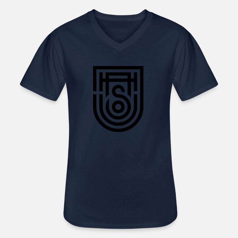 Joshua full - Männer-T-Shirt mit V-Ausschnitt - Navy