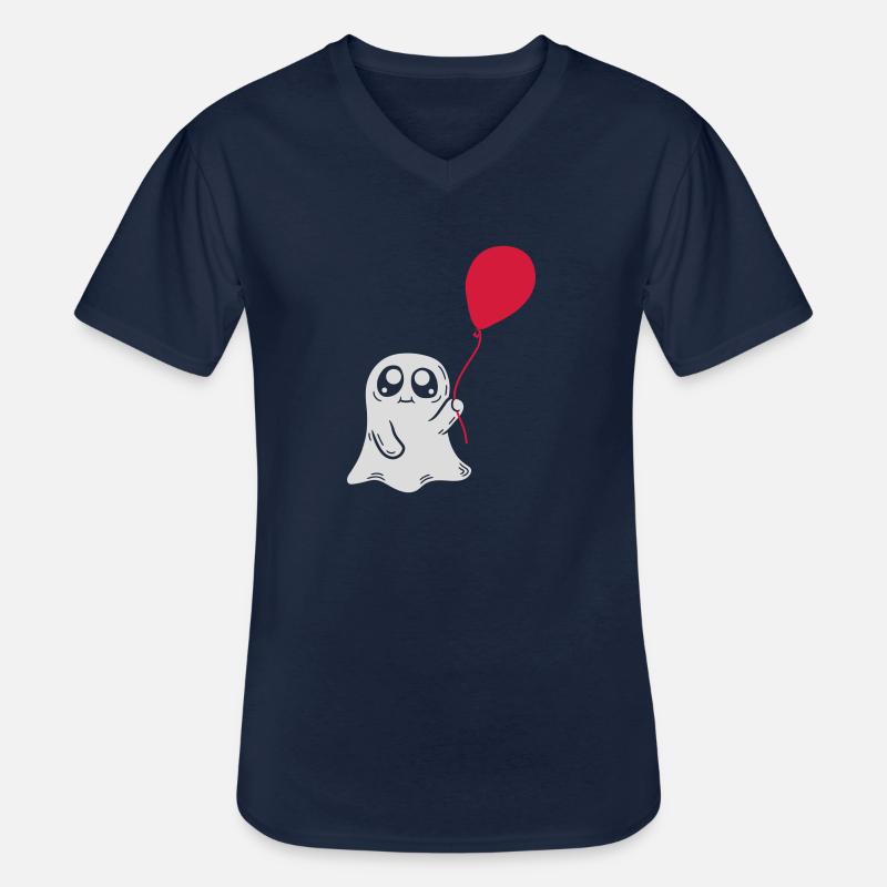Luftballon Geist Comic Design - Männer-T-Shirt mit V-Ausschnitt - Navy