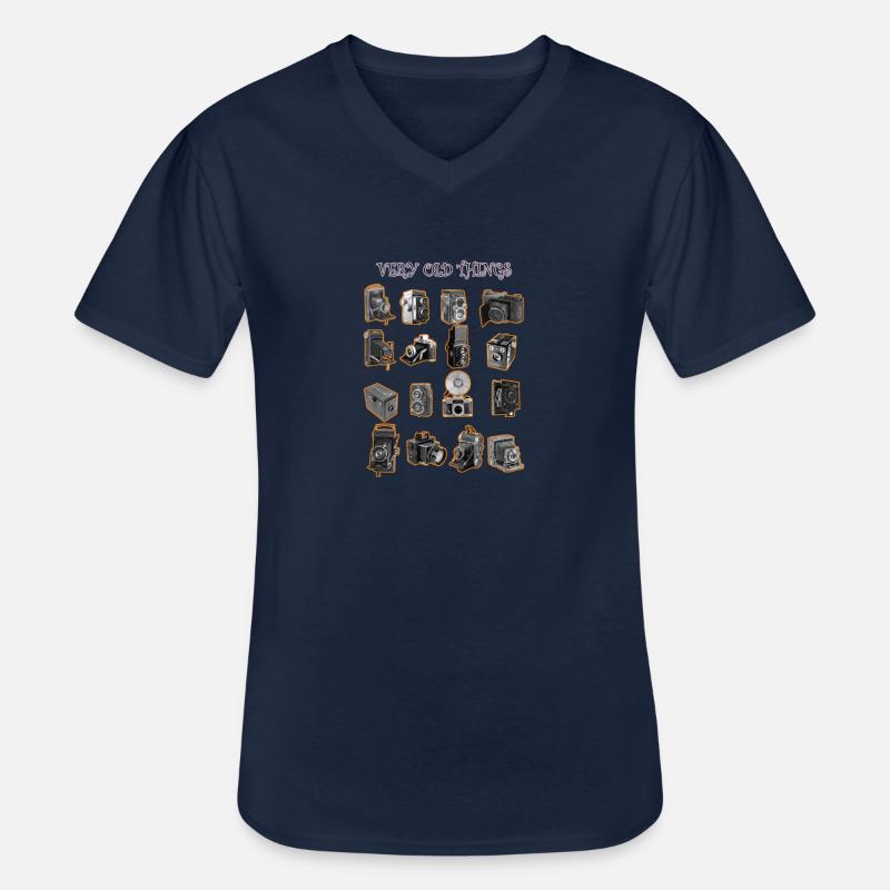 SEHR ALTE DINGE - Männer-T-Shirt mit V-Ausschnitt - Navy