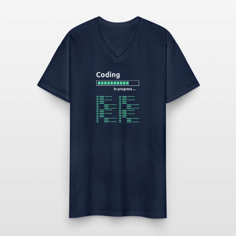 Coding in progress Männer-T-Shirt mit V-Ausschnitt