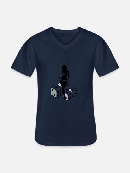 spielwürfel - Männer-T-Shirt mit V-Ausschnitt - Navy