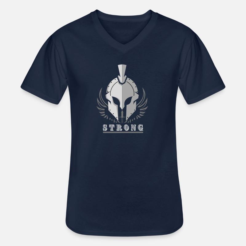 Stark - Männer-T-Shirt mit V-Ausschnitt - Navy
