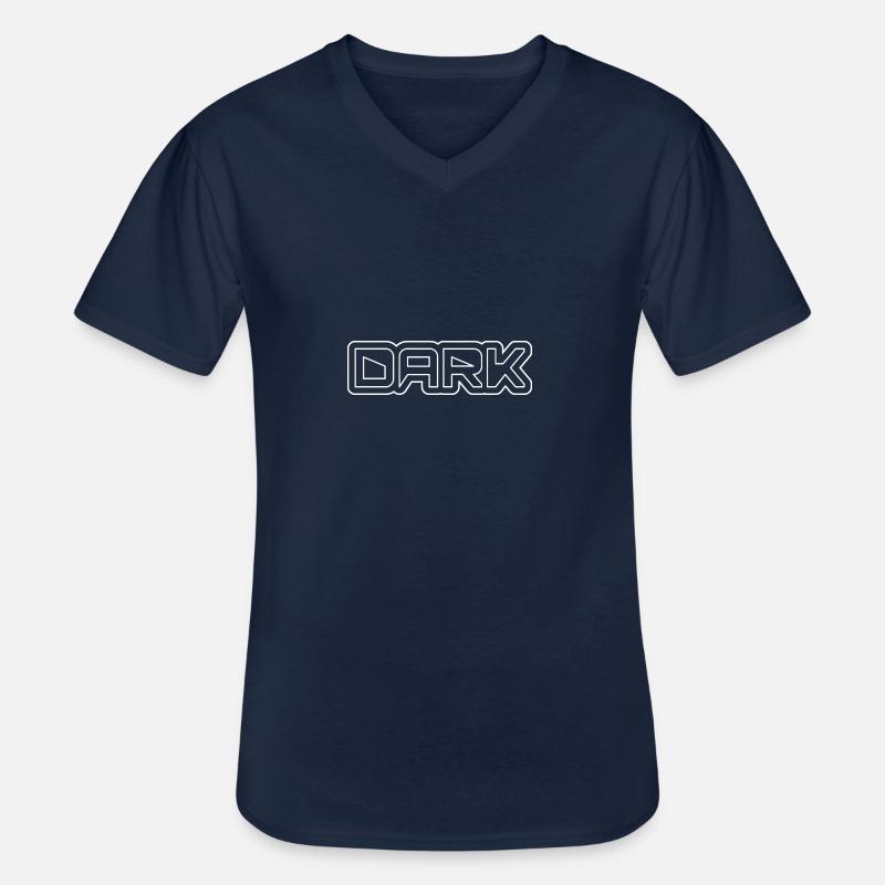 DARK - Männer-T-Shirt mit V-Ausschnitt - Navy