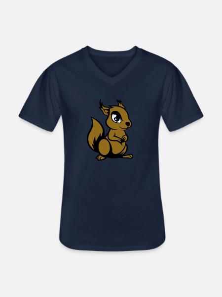 eichhörnchen comic tier - Männer-T-Shirt mit V-Ausschnitt - Navy