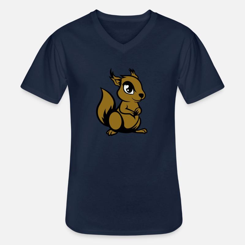 eichhörnchen comic tier - Männer-T-Shirt mit V-Ausschnitt - Navy