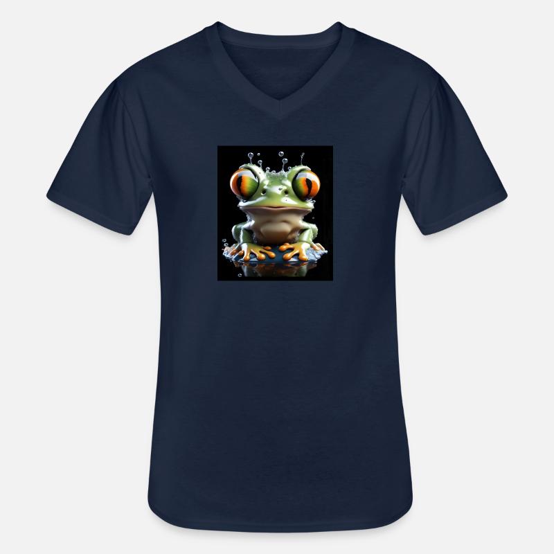 Frosch #1 - Männer-T-Shirt mit V-Ausschnitt - Navy