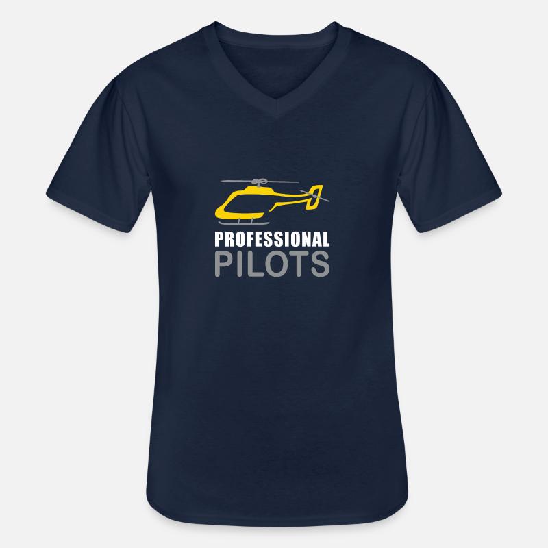 Berufspiloten - Männer-T-Shirt mit V-Ausschnitt - Navy