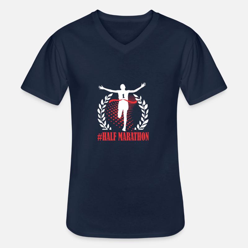 Half Marathon Half marathon - Männer-T-Shirt mit V-Ausschnitt - Navy