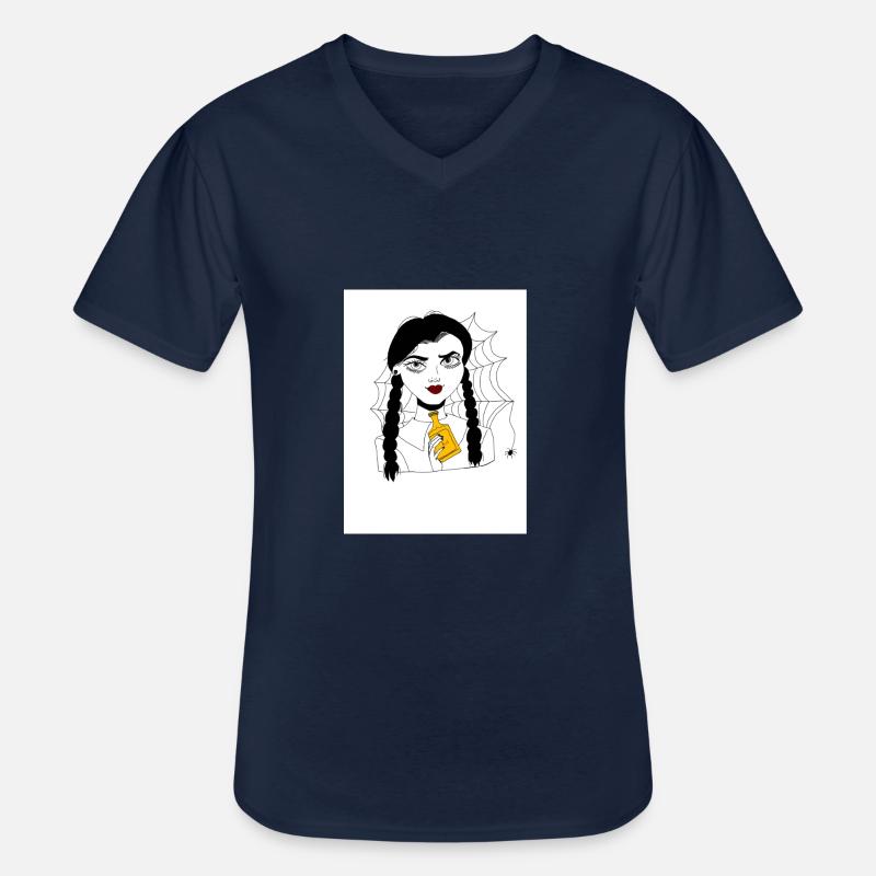 Emo Mädchen - Männer-T-Shirt mit V-Ausschnitt - Navy