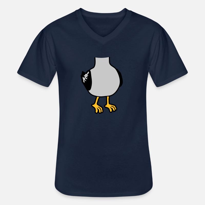 Möwe ohne Kopf Kostüm - Männer-T-Shirt mit V-Ausschnitt - Navy