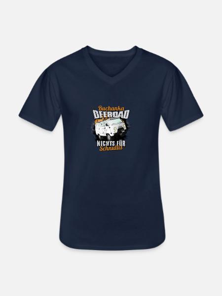 Buchanka Offroad - Männer-T-Shirt mit V-Ausschnitt - Navy
