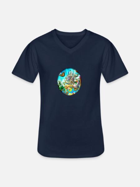 Imaginarium 01 - Männer-T-Shirt mit V-Ausschnitt - Navy