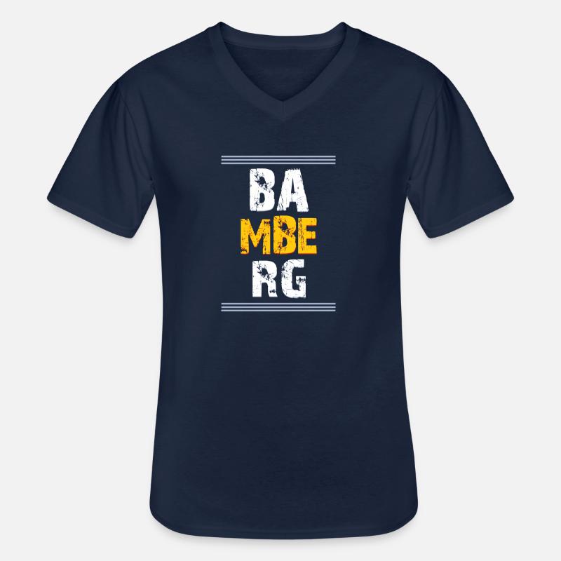 Bamberg an der Regnitz - Männer-T-Shirt mit V-Ausschnitt - Navy
