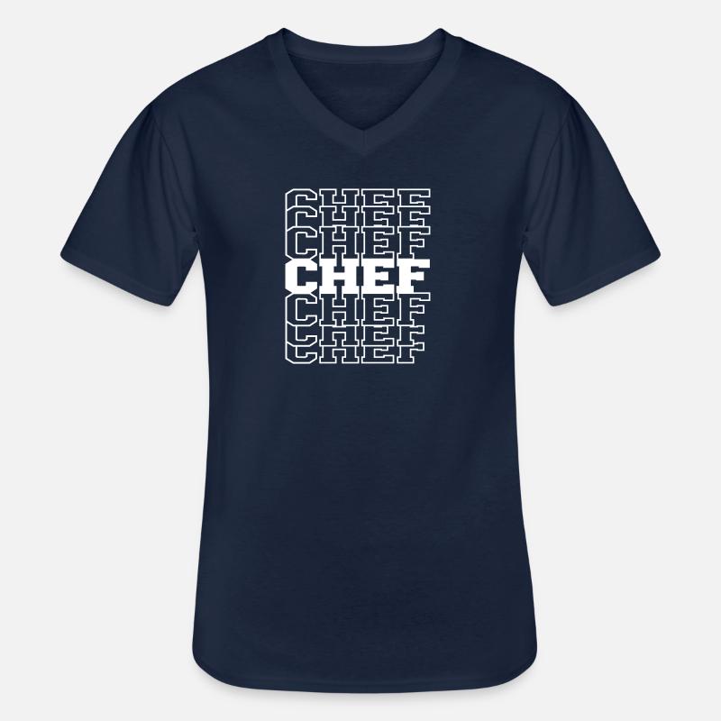 Chef - Männer-T-Shirt mit V-Ausschnitt - Navy