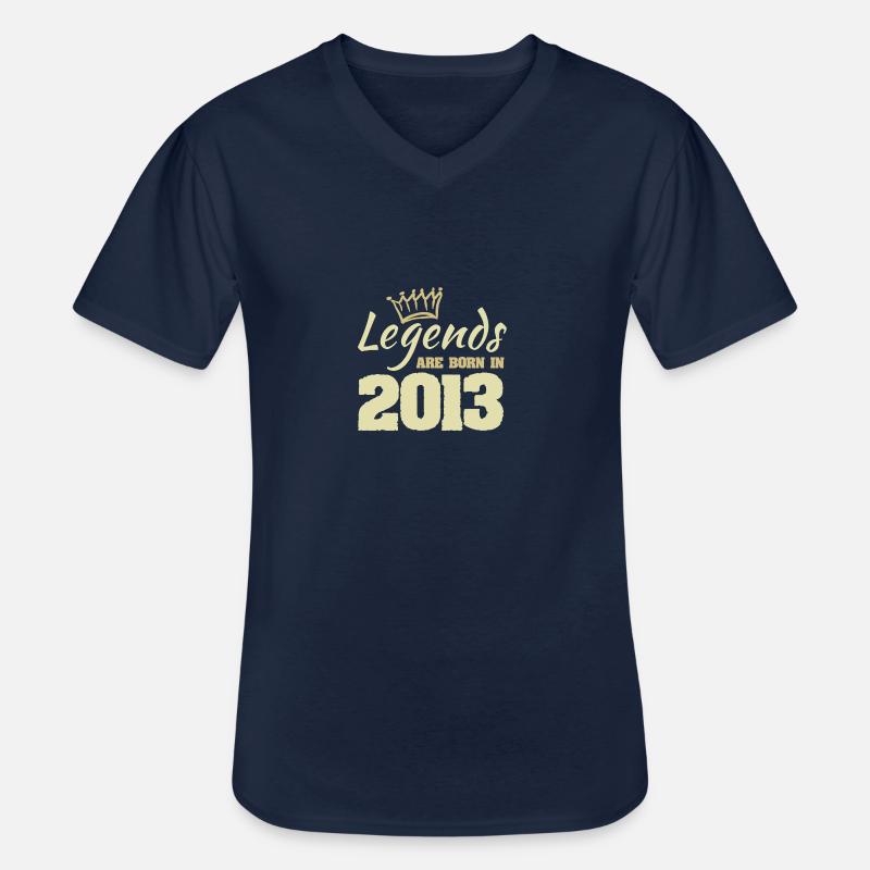 2013 - Männer-T-Shirt mit V-Ausschnitt - Navy