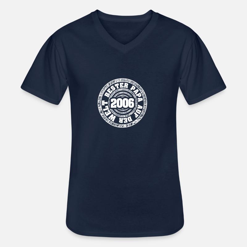 Vater 2006 - Männer-T-Shirt mit V-Ausschnitt - Navy